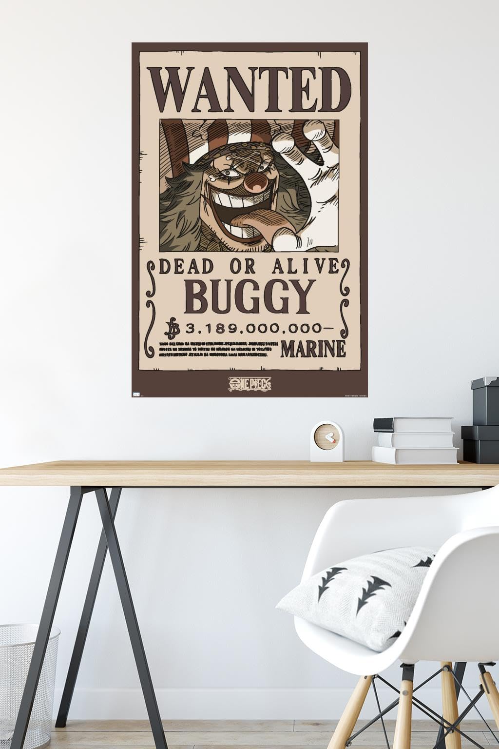 Amazon.com: One Piece - Buggy Wanted Poster Wall Poster, 34L